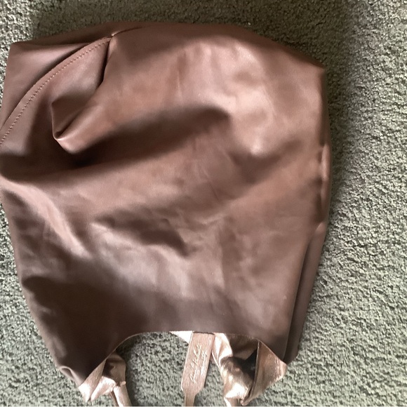 Anthropologie Rose Gold Leather Tote - Picture 6 of 7
